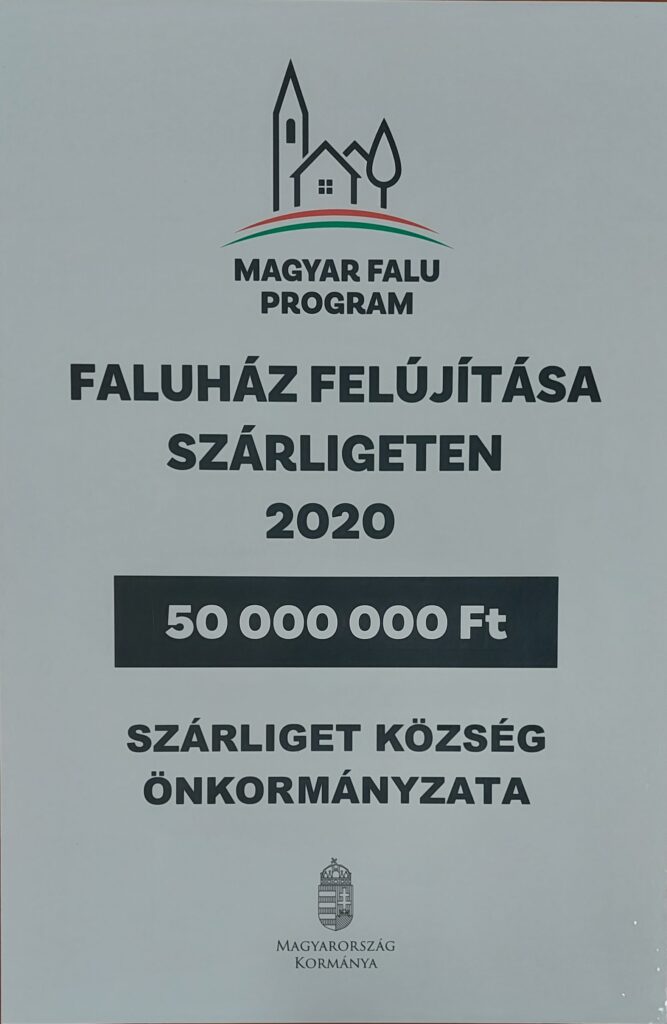 Projekttábla: Faluház felújítása, 2020