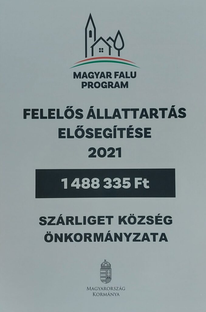 Projekttábla: Felelős állattartás elősegítése, 2021