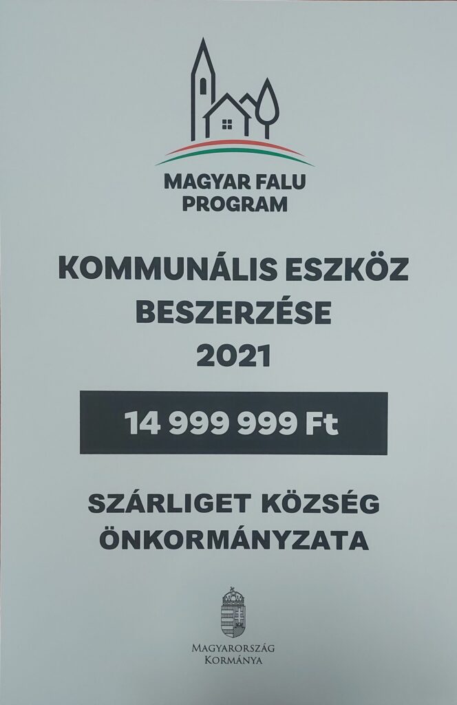 Projekttábla: Kommunális eszköz beszerzése, 2021